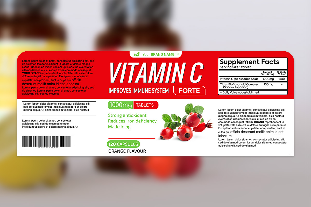 Дизайн на етикет за хранителни добавки