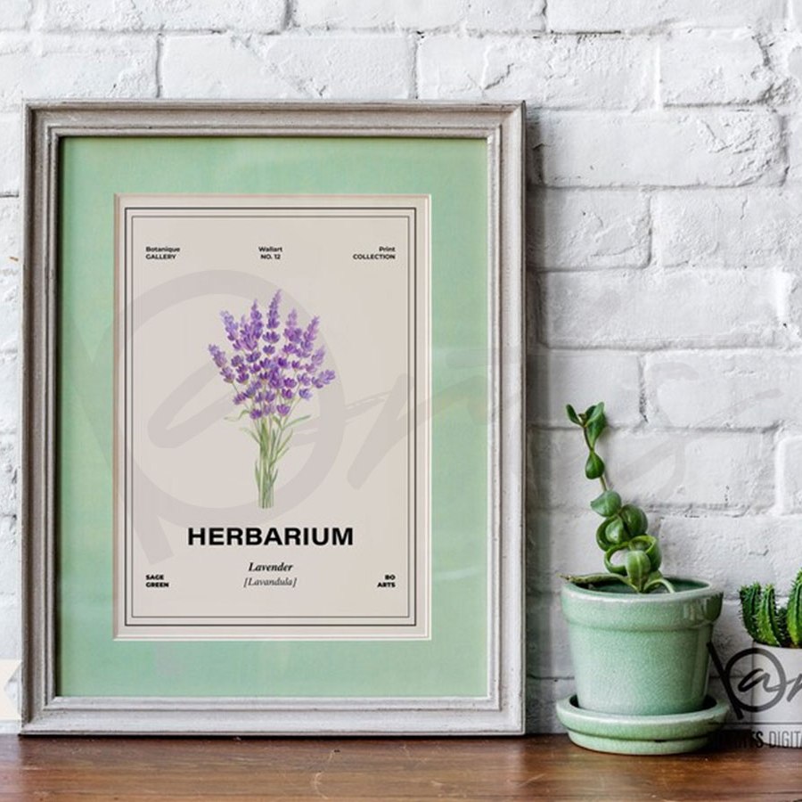 Персонализиран подарък, дизайн на персонализиран постер с ботанически мотив