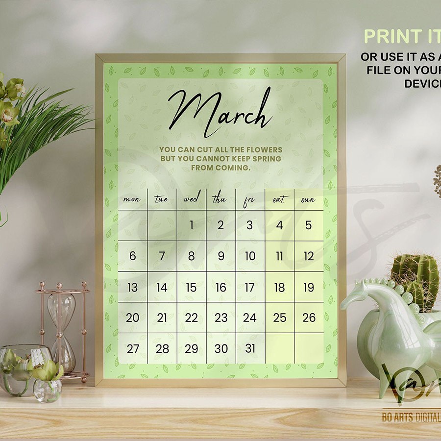 Дизайн на дигитален продукт/продукт за отпечатване вкъщи "Планер-календар" + дизайн на рекламен постер