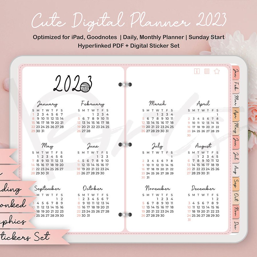 Дизайн на дигитален продукт за iPad "Планер-календар" + дизайн на рекламен постер