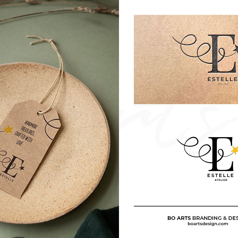 Брандинг и фирмена идентичност - Дизайн на етикет/таг за ръчно изработени изделия за арт ателие