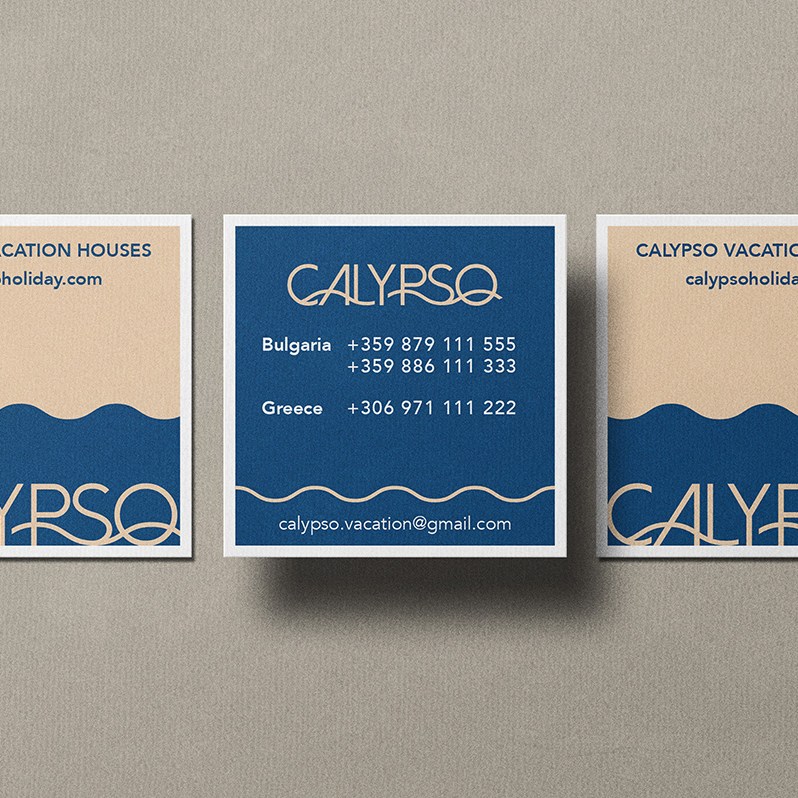 Квадратна визитна картичка на хотел